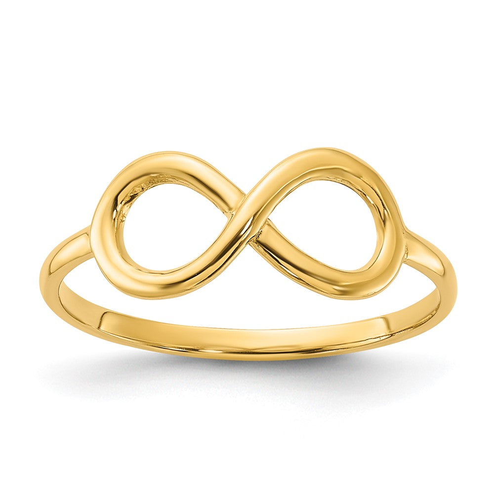 14k Polished Infinity Ring, Size 7, 1.16 g
