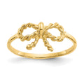 14k Polished Bow Ring, Size 6