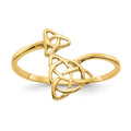 14k Polished Celtic Knot Bypass Ring, Size 7