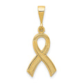 14k Awareness Ribbon Pendant, 30 x 12 mm