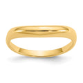 14k Polished Stackable Wave Ring, Size 6.75