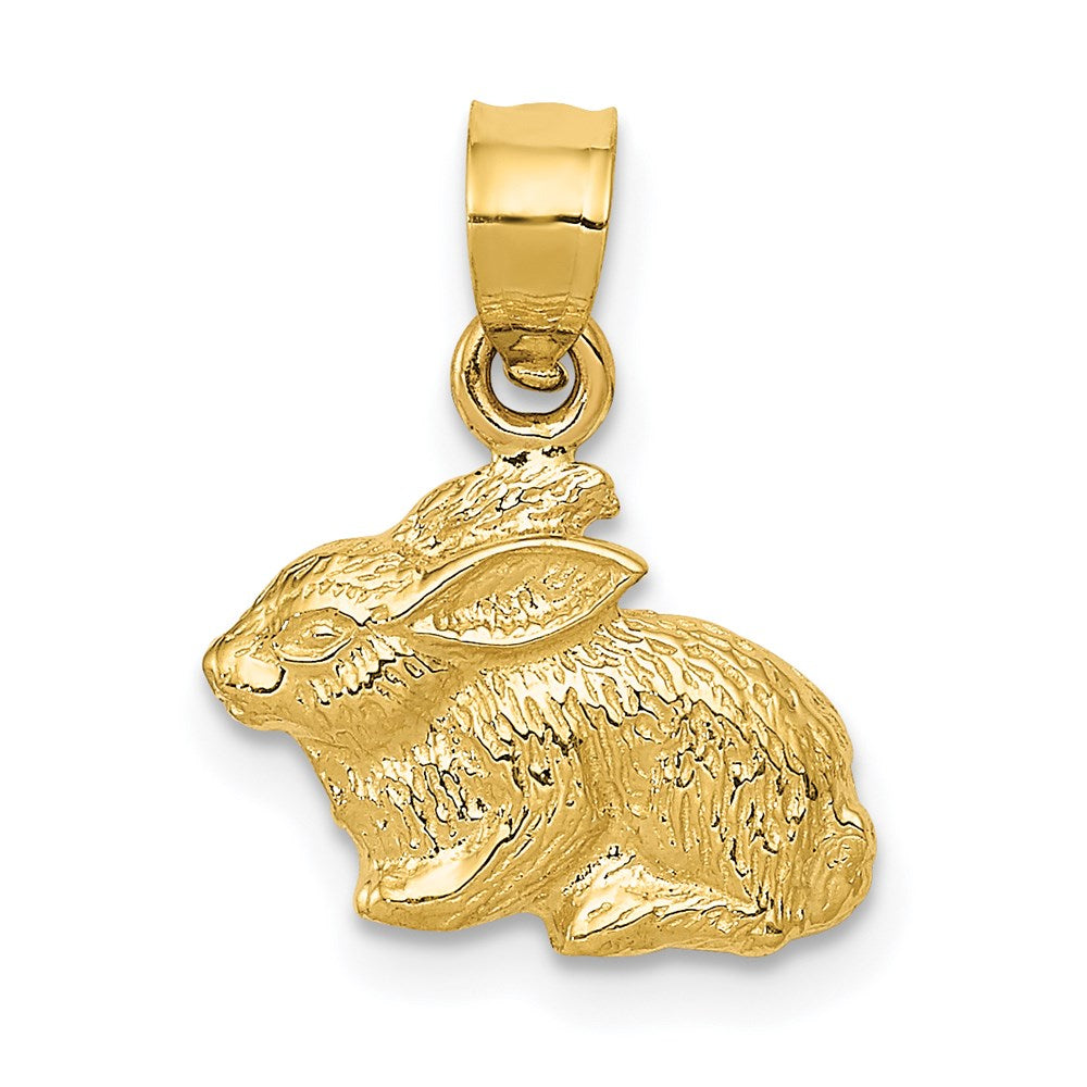 14k Polished Rabbit Pendant, 16.33 x 13.09 mm