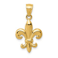 14k Polished Fleur de Lis Pendant, 25 x 14.1 mm