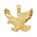 14k Diamond-cut Eagle Pendant, 18 x 20 mm