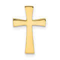 14k Polished Cross Chain Slide w/ textured back, 15.73 x 10.7 mm