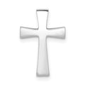 14k White Gold Polished Cross Chain Slide w/ textured back, 15.84 x 10.7 mm