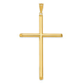 14k Extra Large Polished Tube Cross Pendant, 73.03 x 42 mm
