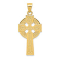 14k Polished Celtic Cross Pendant, 45.82 x 20.61 mm