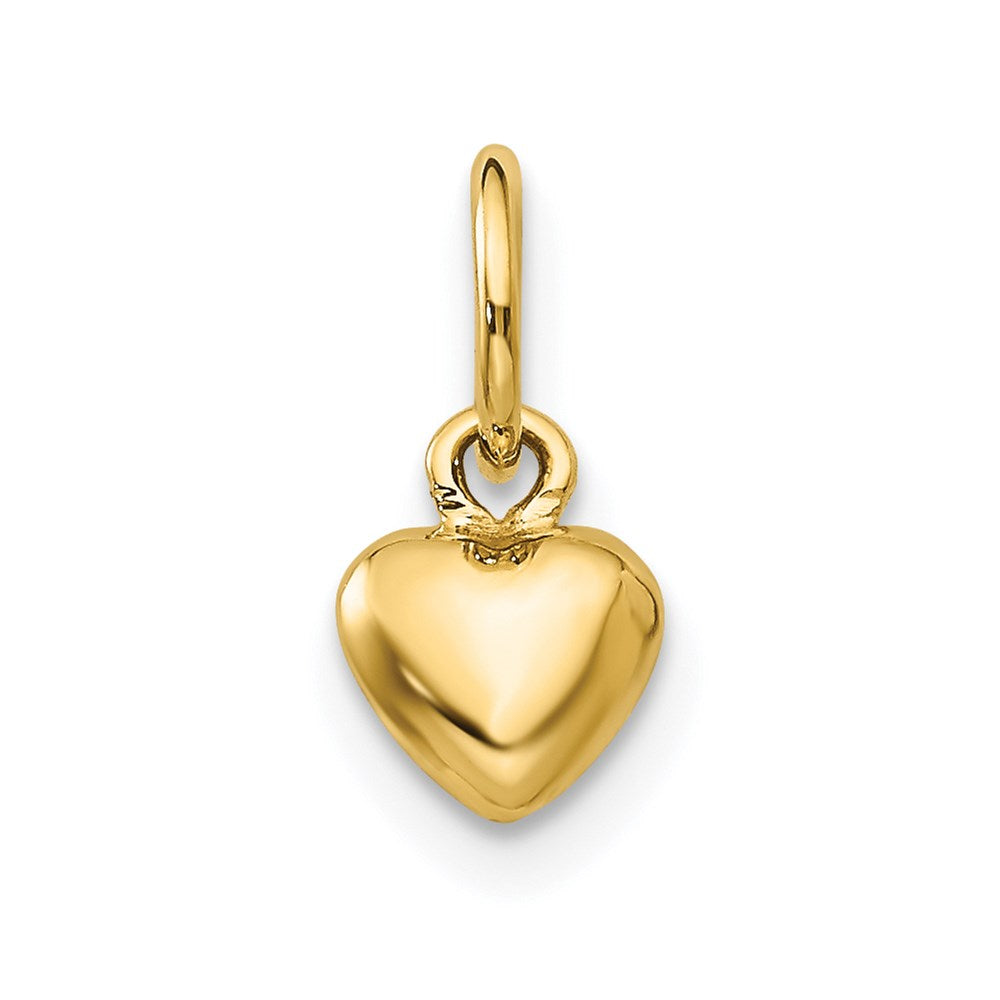 14K Polished 3-D Puffed Heart Charm, 12 x 6 mm, 0.88 g - ID5S9K7478L7