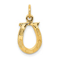 14k Solid Polished Horseshoe Charm, 20 x 10 mm