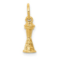 14k Solid Polished Seattle Space Needle Charm, 16.5 x 5 mm