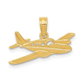 14k Cessna Airplane Pendant, 12 x 19 mm