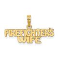 14k FIREFIGHTER'S WIFE Charm, 8 x 27.4 mm