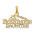 14k FIREFIGHTER'S DAUGHTER Charm, 11.4 x 26.5 mm