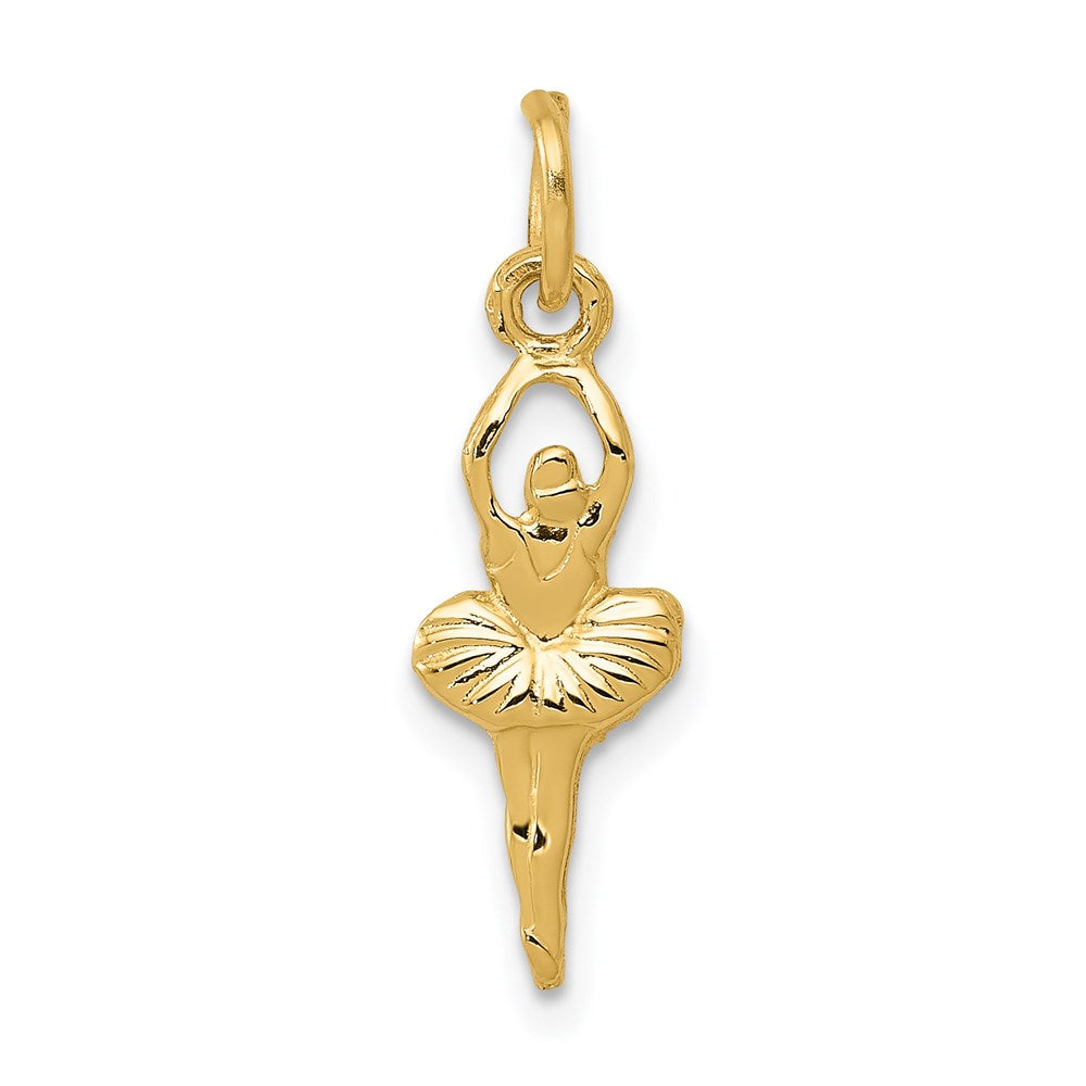 14k Polished Ballerina Charm, 20 x 6 mm