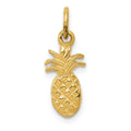 14k Polished Pineapple Charm, 19 x 7 mm