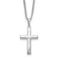 Kelly Waters Rhodium-plated Medium Polished Cross 18 inch Necklace, 18 mm