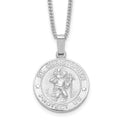 Kelly Waters Rhodium-plated St. Christopher Medal 24 inch Necklace, 24 mm