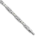 Kelly Waters Rhodium-plated CZ Link 7.25 inch Bracelet, 7.25 x 3 mm