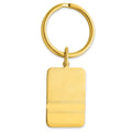 Gold-plated Kelly Waters Satin Key Ring with Polished End