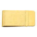 Gold-plated Kelly Waters Satin Money Clip with Polished End
