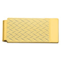 Gold-plated Kelly Waters Woven Pattern Hinged Money Clip