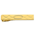 Kelly Waters Gold-plated with Criss Cross and Oval Center Tie Bar