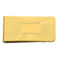 Gold-Plated Kelly Waters Engravable Grooved Starburst Money Clip