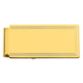 Gold-Plated Kelly Waters Hinged Engravable Rope Edge Money Clip