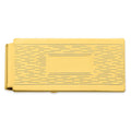 Gold-Plated Kelly Waters Hinged Engravable Patterned Money Clip