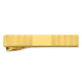 Kelly Waters Gold-Plated Grooved Engravable Tie Bar