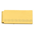 Gold-Plated Kelly Waters Hinged Patterned Money Clip