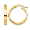 14K Polished Earrings, 20 x 3 mm