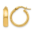 14K Polished Earrings, 18 x 4 mm