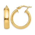 14K Polished Earrings, 20 x 5 mm