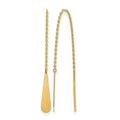 14K Polished Tear Drop Threader Earrings, 102 x 5 mm