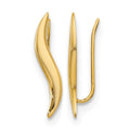14K Polished Ear Climber Earrings, 23 x 3 mm