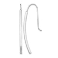 14K White Gold Polished Earrings, 48 x 1.5 mm