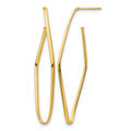 14K Polished Post Dangle Earrings, 56.4 x 19.62 mm