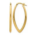 14K Polished Fancy Hoop Earrings, 40 x 4 mm
