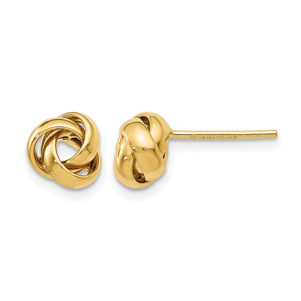 14K Polished Post Earrings, 8 x 7 mm
