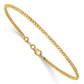 14K Polished Diamond-cut Beaded 7 inch Bracelet, 7 x 2.5 mm