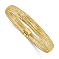 14K Polished Mesh Stretch Bracelet, 6.5 x 8.5 mm