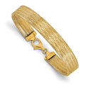 14K Polished Mesh Bracelet, 7.25 x 9 mm