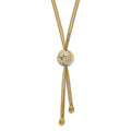 14K & White Rhodium Polished D/C Mesh Necklace, 18 x 7 mm