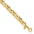 14K Men's Polished 8.0mm Open Link 8.25 inch Bracelet, 8.25 x 7.83 mm