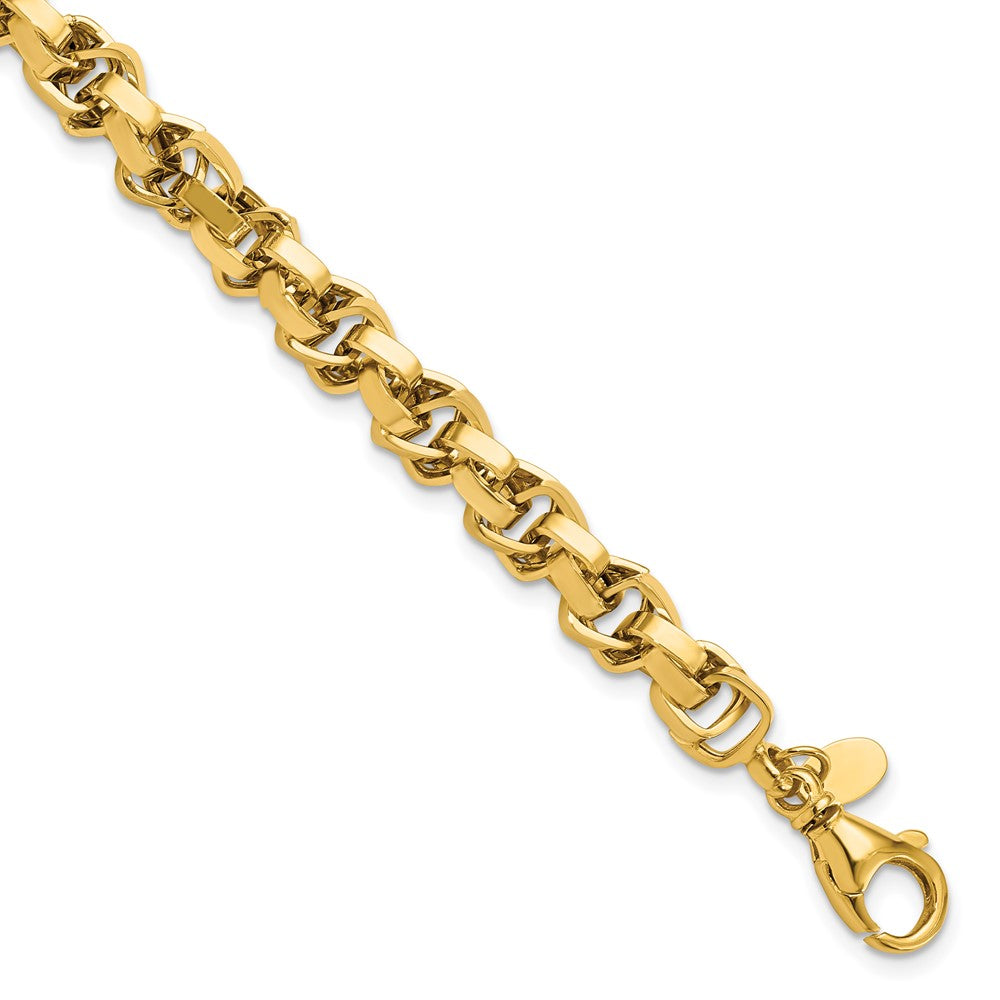14K Polished Link Bracelet, 7.5 x 6.3 mm