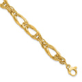 14K Polished 9.00mm Fancy Link 8 inch Bracelet, 8 x 9 mm