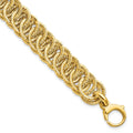 14K Polished Diamond-cut Reversible 10.70mm Link 7.5 inch Bracelet, 7.5 x 10.67 mm