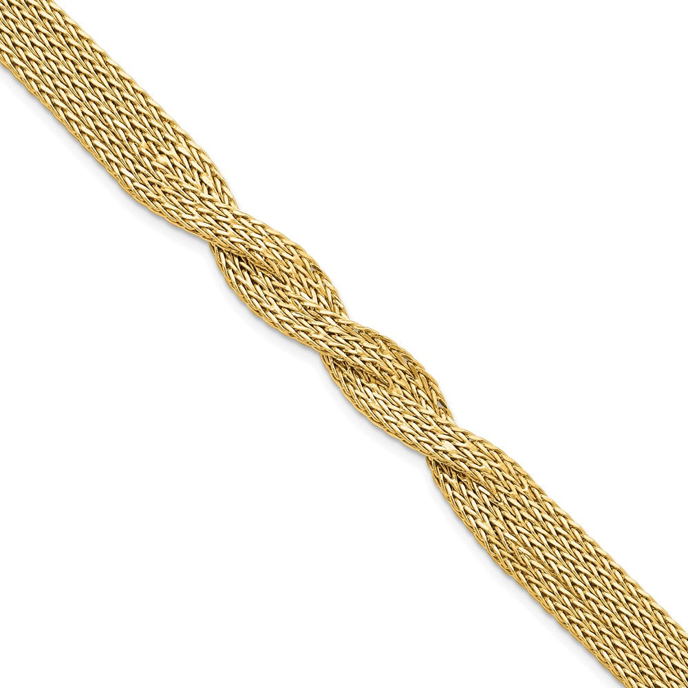 14K Polished Multi Strand Twisted Bracelet, 7.5 x 6.05 mm